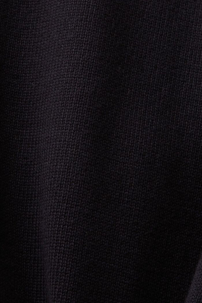 Cardigan in maglia con zip, BLACK, detail image number 5