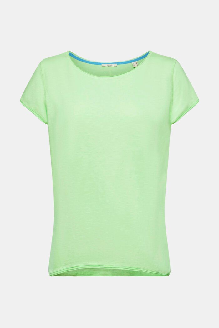 T-shirt in cotone fiammato, CITRUS GREEN, detail image number 6
