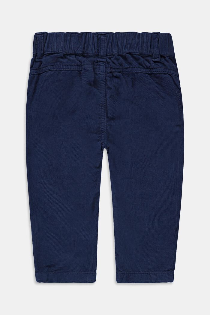 Pantaloni in velluto di cotone con vita regolabile, BLUE, detail image number 1