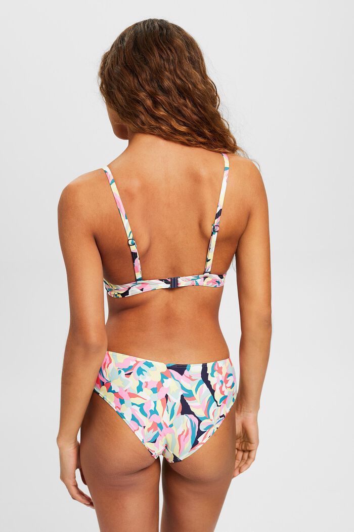 Top bikini imbottito con ferretto e stampa floreale, NAVY, detail image number 2