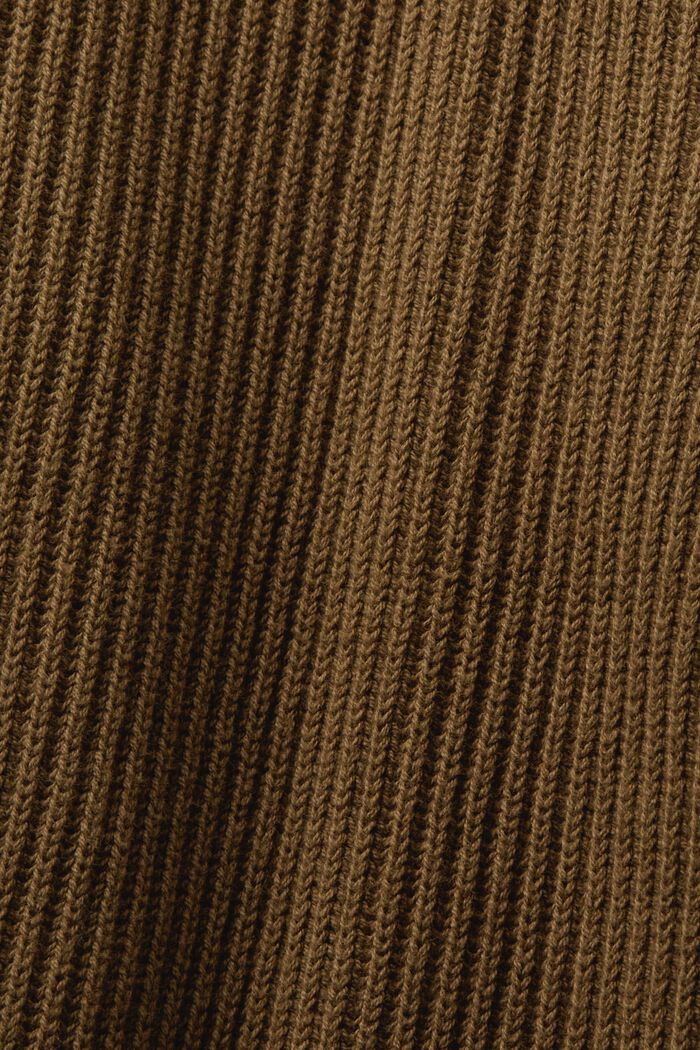 Cardigan a coste con scollo a V, KHAKI GREEN, detail image number 4