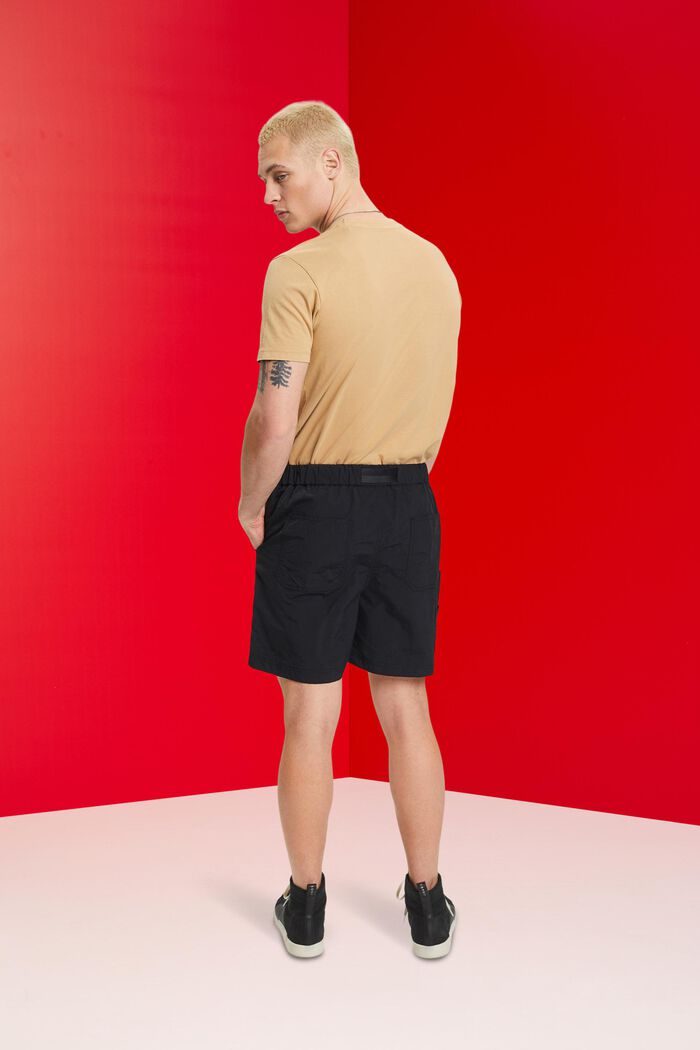 Pantaloncini leggeri lavati, BLACK, detail image number 3