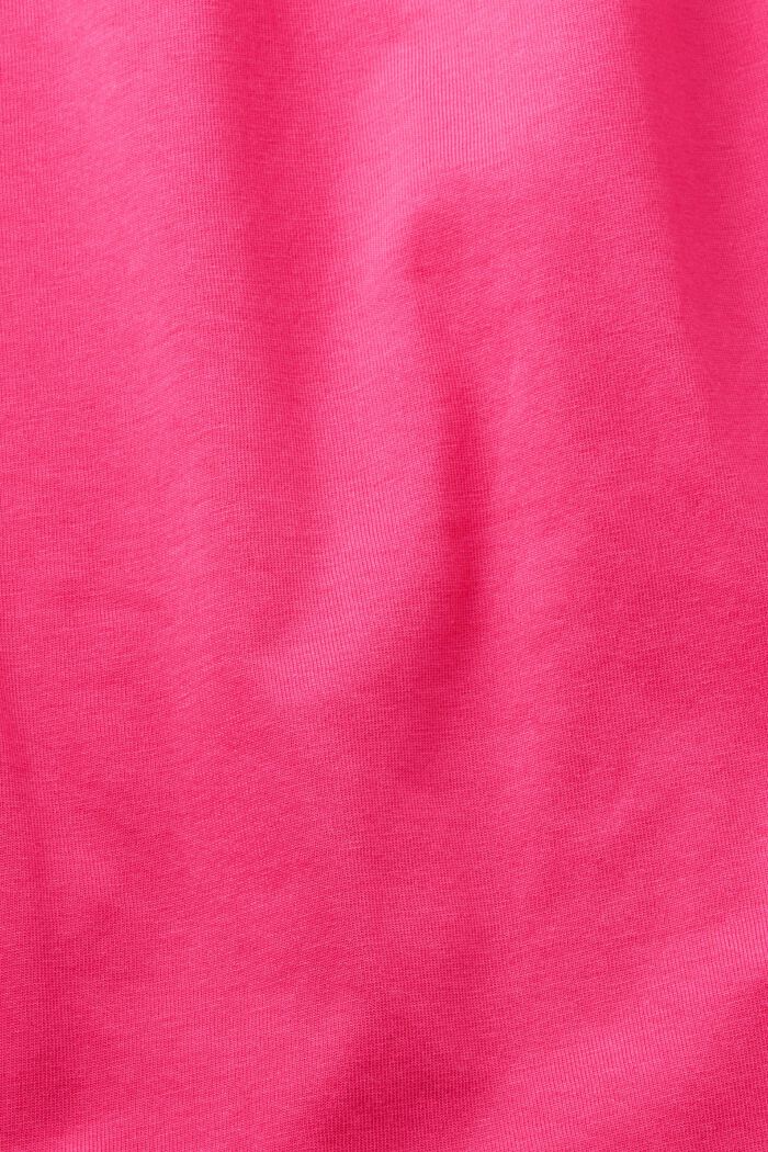 T-shirt con stampa floreale sul petto, PINK FUCHSIA, detail image number 4