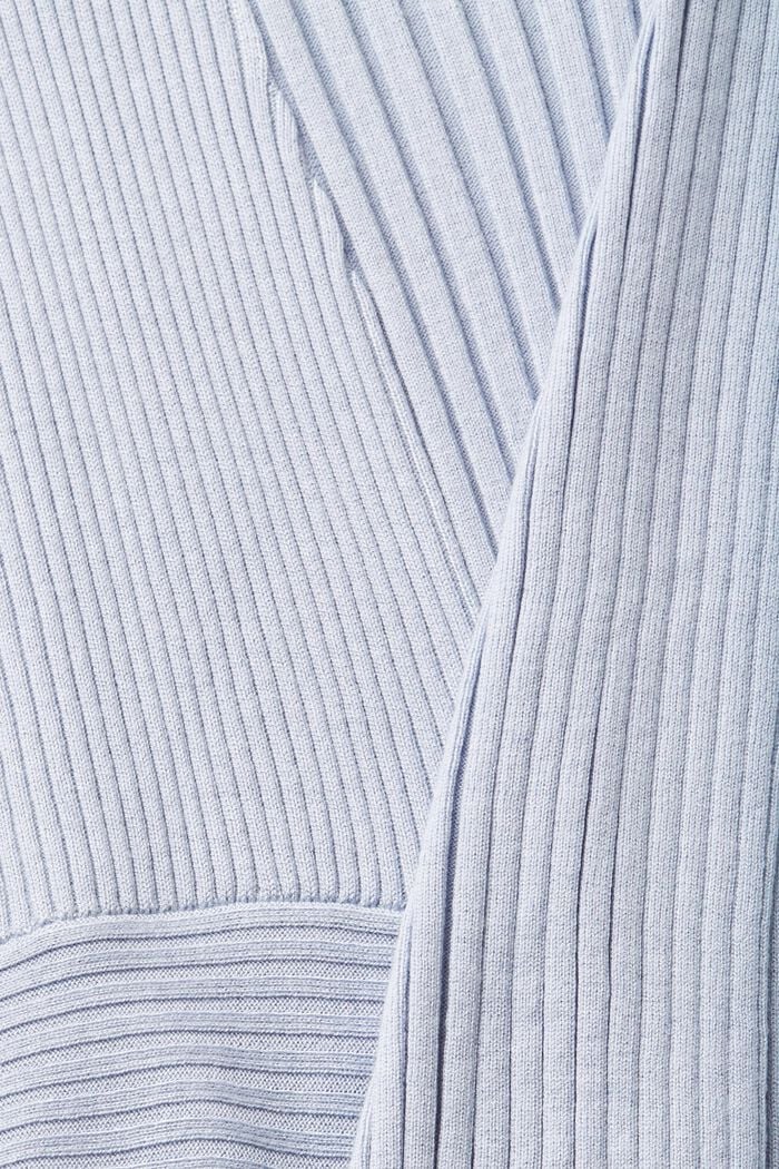 Cardigan a coste con orlo a fazzoletto, LIGHT BLUE, detail image number 5