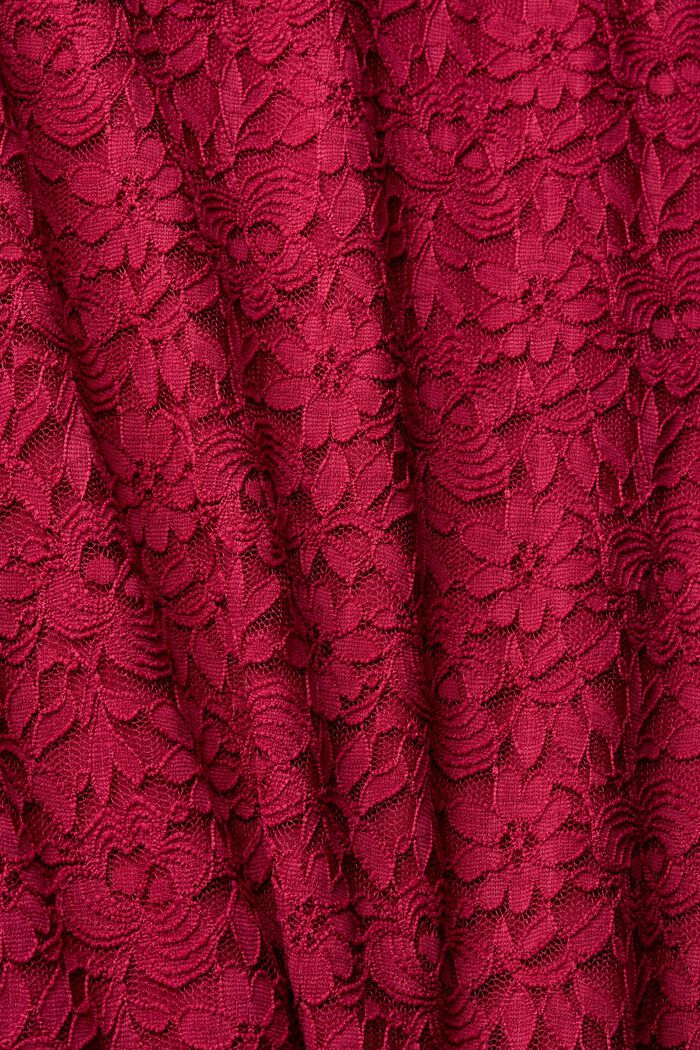 Abito mini in pizzo, CHERRY RED, detail image number 5
