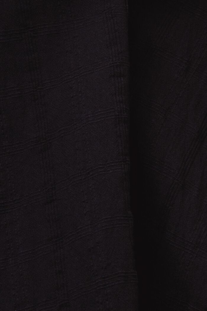 Blusa strutturata in cotone, BLACK, detail image number 5