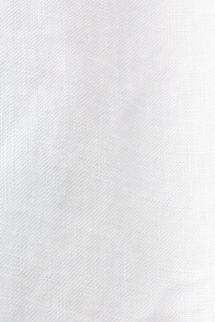 Gonna midi con cintura, 100% lino, WHITE, detail image number 5