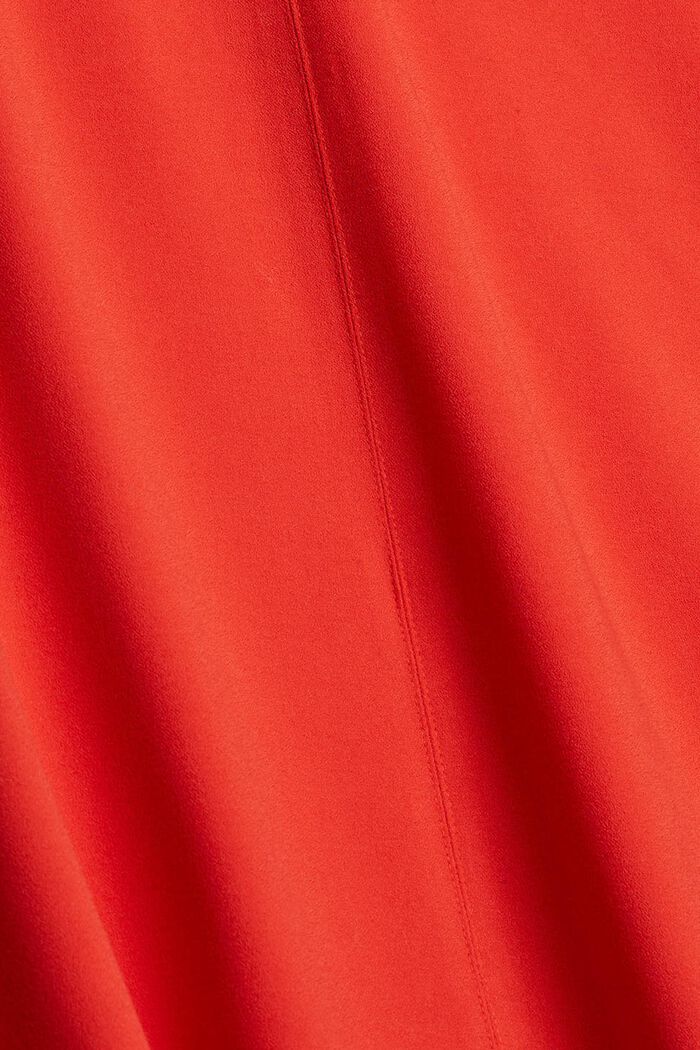 In materiale riciclato: abito midi con cintura da annodare, ORANGE RED, detail image number 4