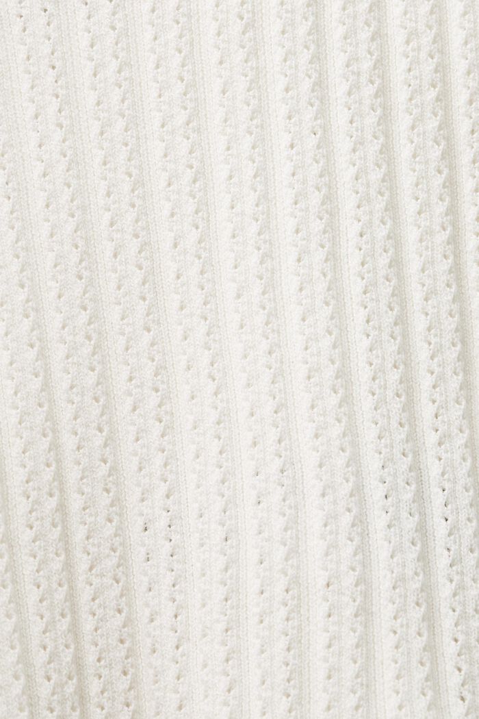 Canotta in maglia pointelle, OFF WHITE, detail image number 5