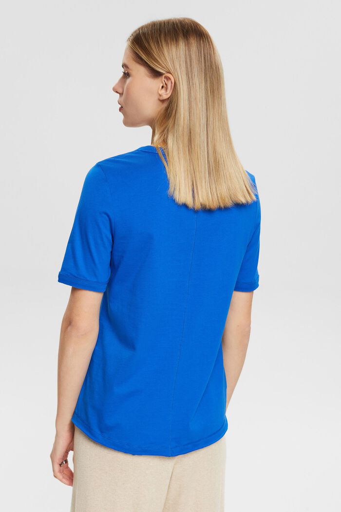 T-shirt di cotone con logo a forma di cuore, BLUE, detail image number 3