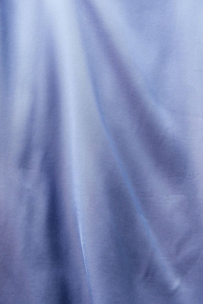 Blusa in raso arricciata con scollo a V, BLUE LAVENDER, detail image number 5