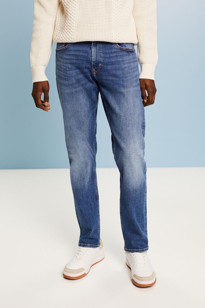 Jeans Slim Fit a vita media, BLUE MEDIUM WASHED, detail image number 0