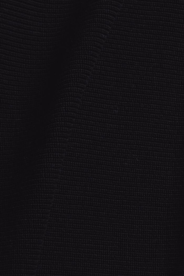 Pullover dolcevita in misto cotone biologico, BLACK, detail image number 4
