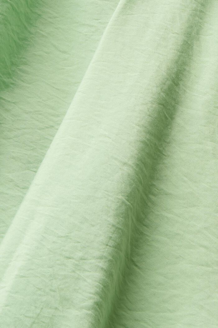 Blusa incrociata con arricciature, LIGHT GREEN, detail image number 4