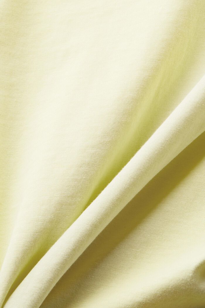 T-shirt in jersey con stampa sul davanti, LIME YELLOW, detail image number 5