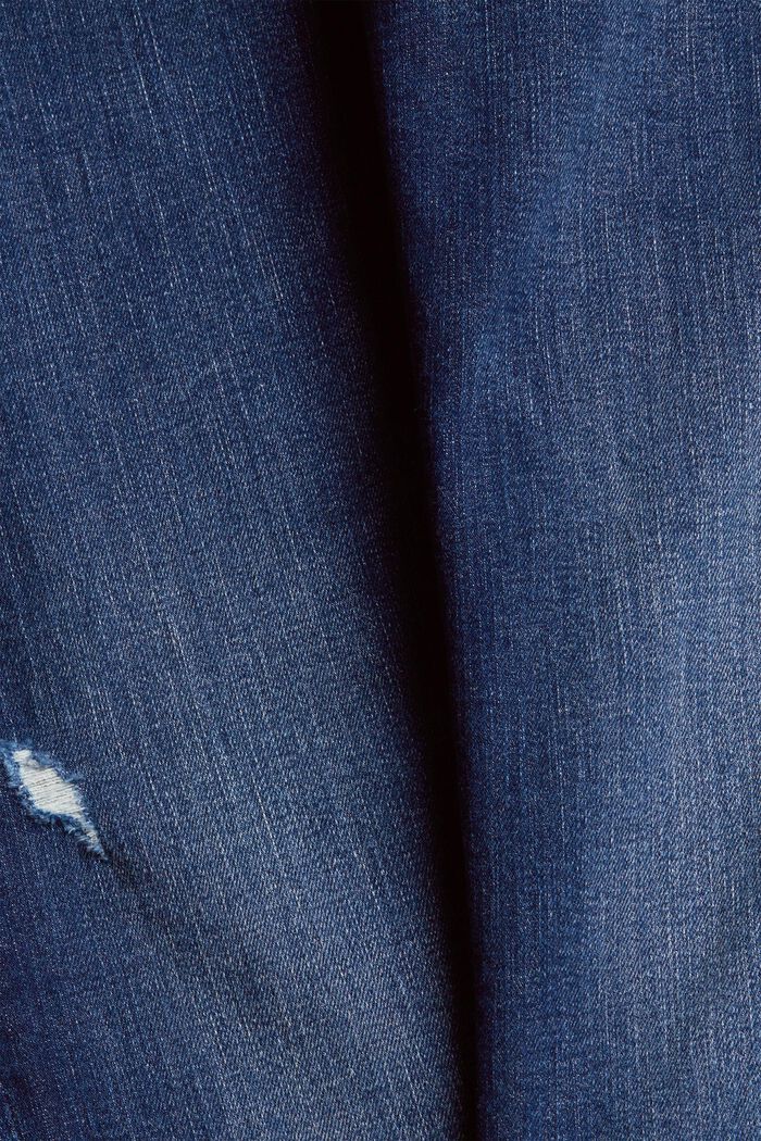 Jeans elasticizzati in cotone biologico, BLUE DARK WASHED, detail image number 1