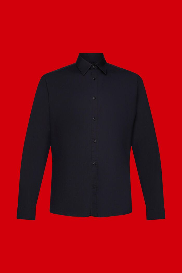 Camicia slim fit in cotone, BLACK, detail image number 5