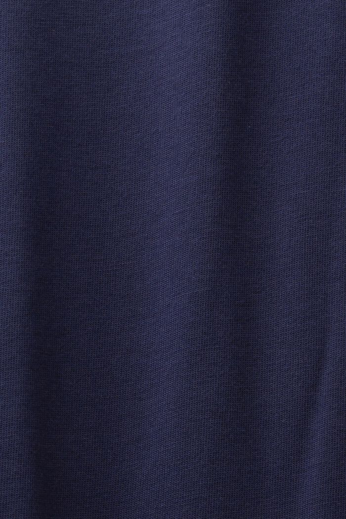 T-shirt in jersey di cotone con coulisse, DARK BLUE, detail image number 4