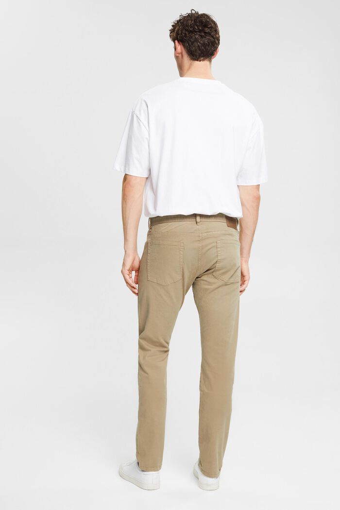 Pantaloni Slim Fit, cotone biologico, PALE KHAKI, detail image number 3