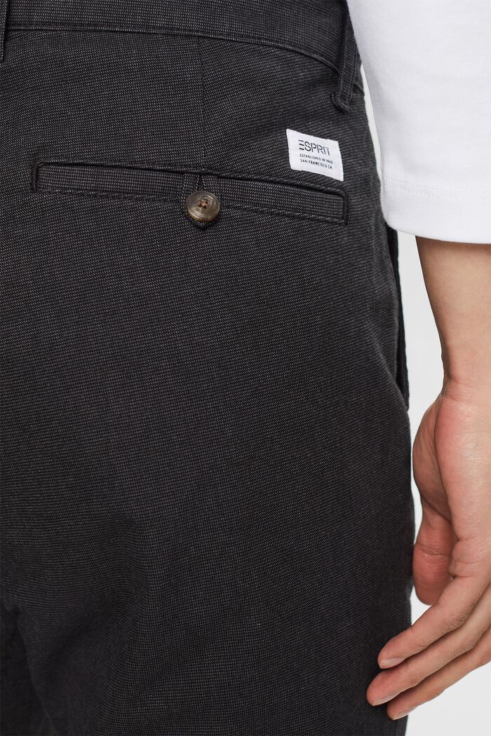 Pantaloni chino spazzolati a gamba slim, ANTHRACITE, detail image number 4
