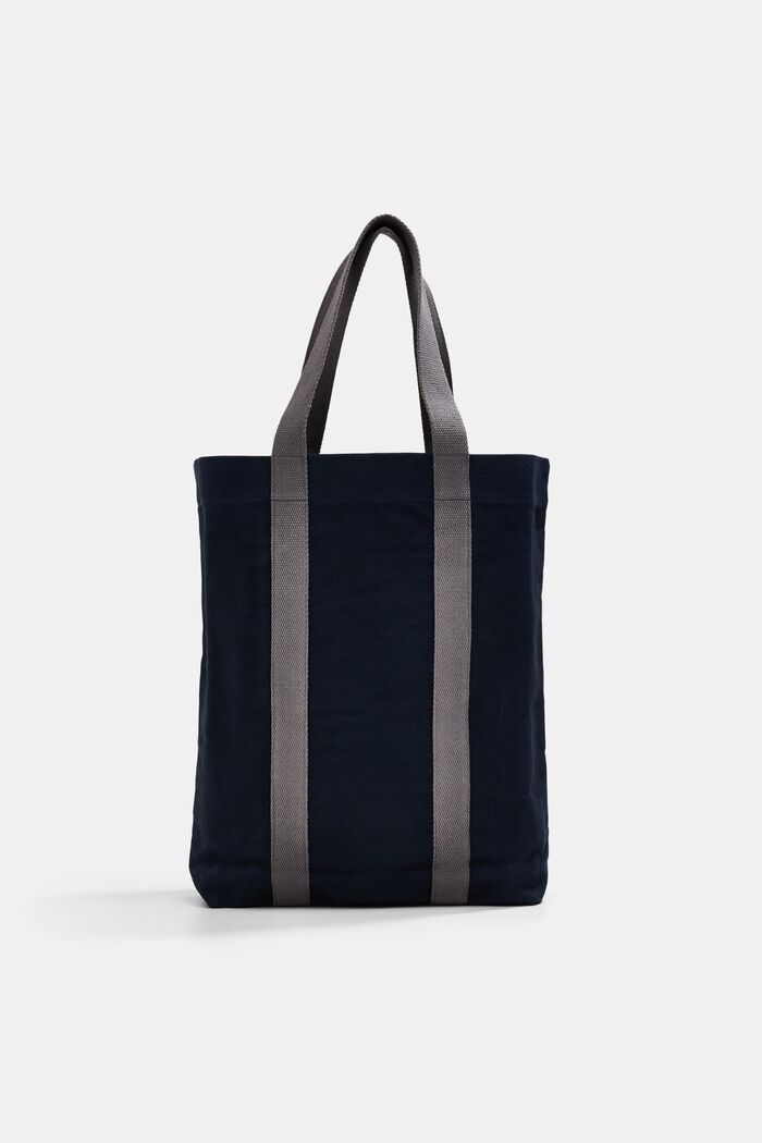 Shopper in canvas, NAVY, overview