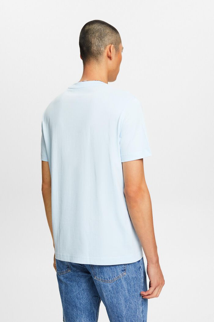 T-shirt in jersey di cotone con logo, PASTEL BLUE, detail image number 2