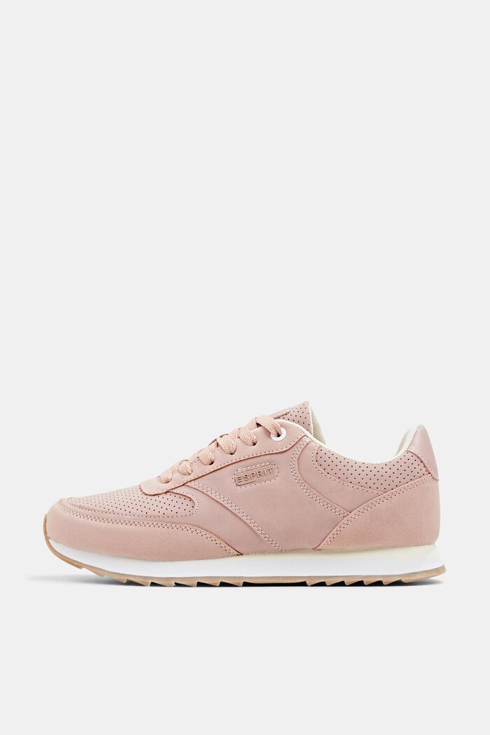 Sneakers in similpelle, LIGHT PINK, overview