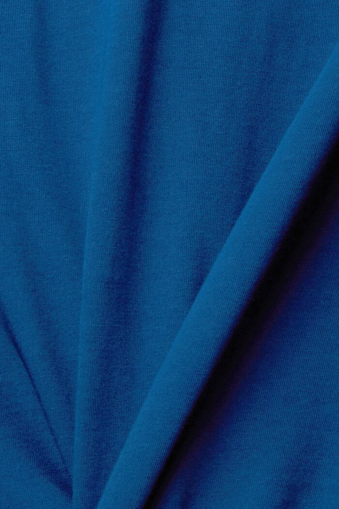 Maglia a manica lunga con collo alla coreana, PETROL BLUE, detail image number 1