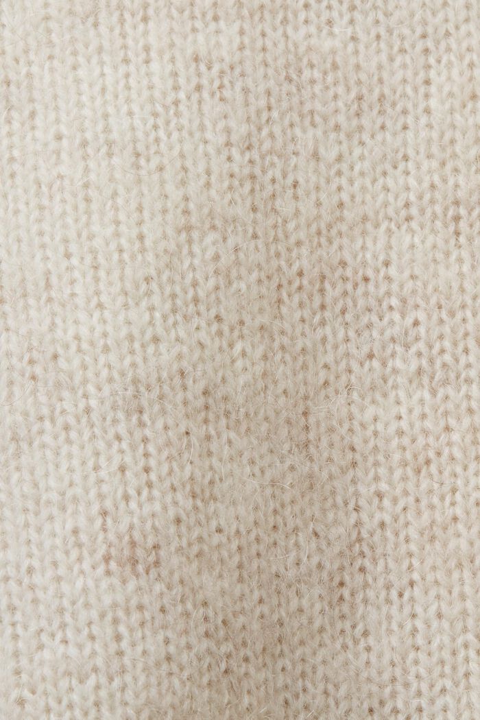Pullover in misto lana mohair, NEW CREAM BEIGE, detail image number 5