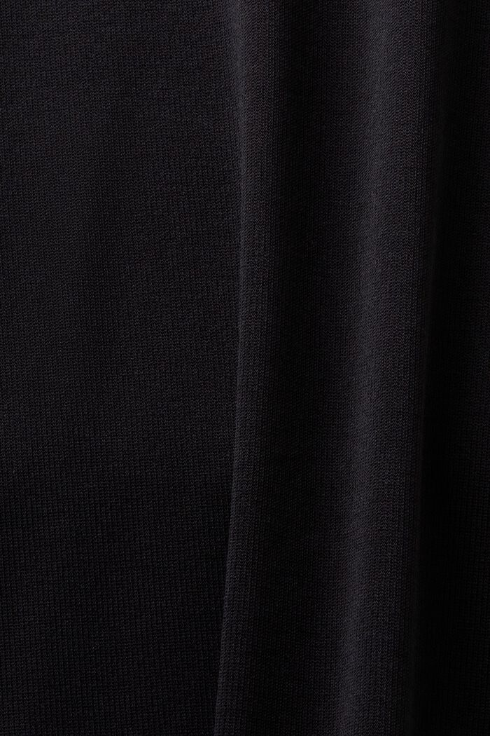 T-shirt in jersey con collo a lupetto, BLACK, detail image number 4