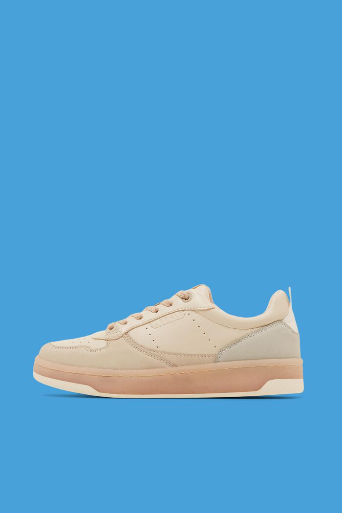 Sneakers in similpelle bicolore, TAUPE, detail image number 0
