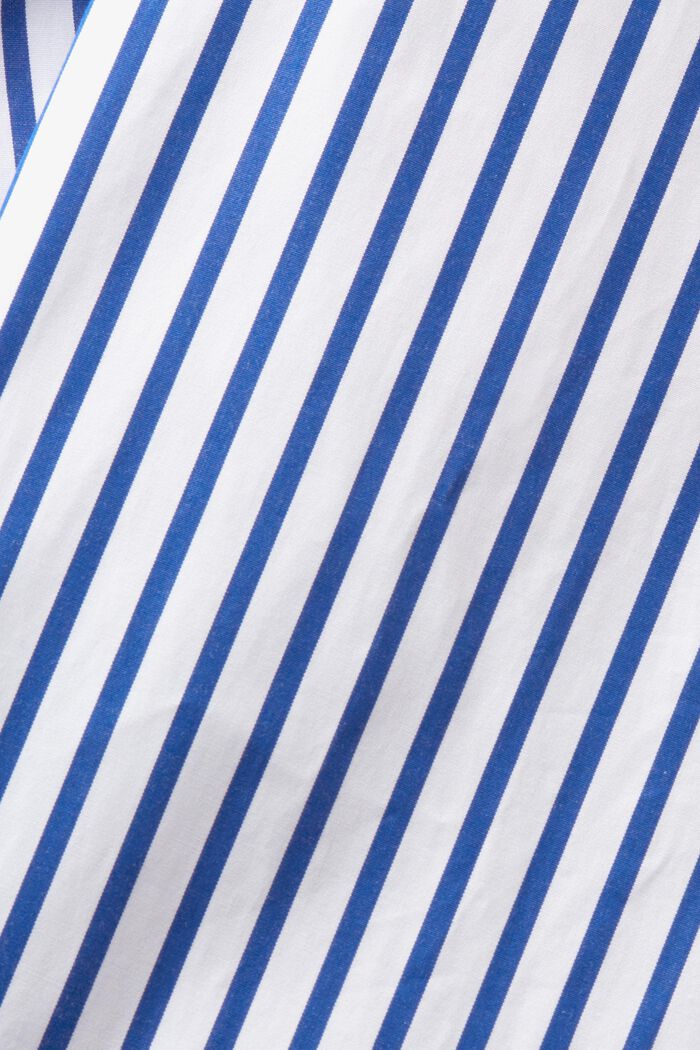 Camicia a righe in popeline di cotone, BRIGHT BLUE, detail image number 7