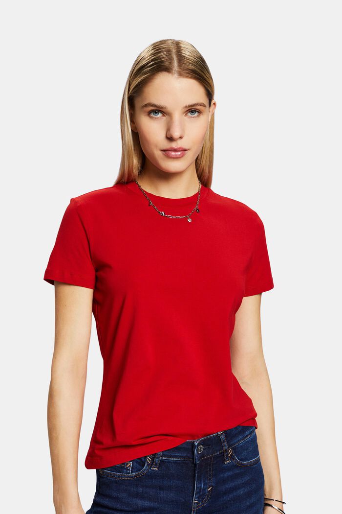 T-shirt a girocollo, DARK RED, detail image number 0