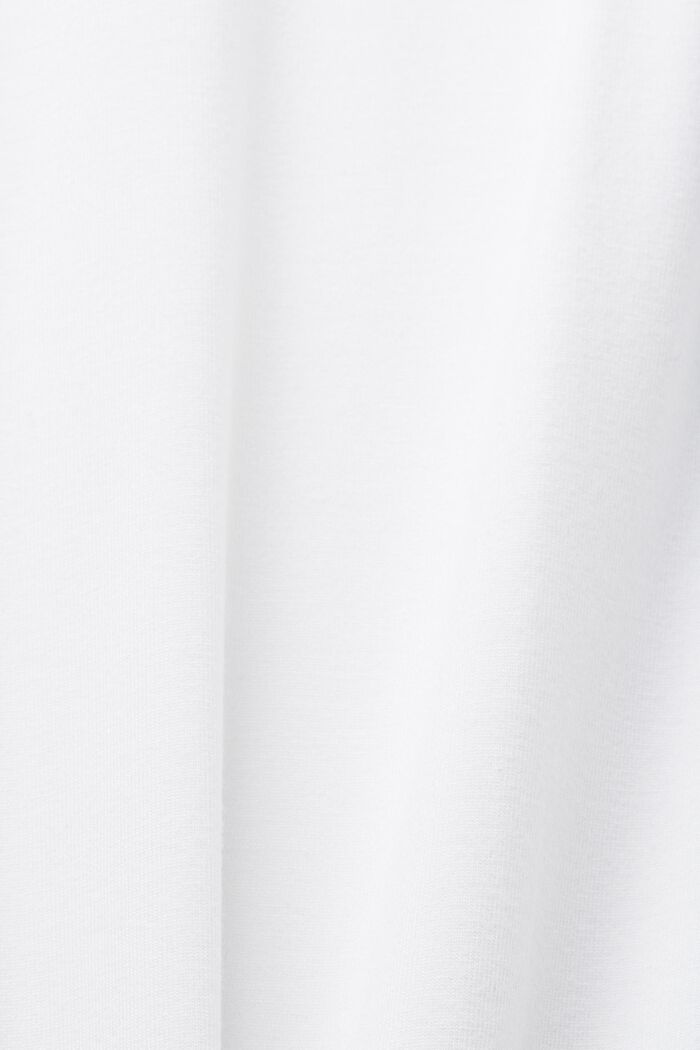 Top in jersey con inserti in pizzo, WHITE, detail image number 5