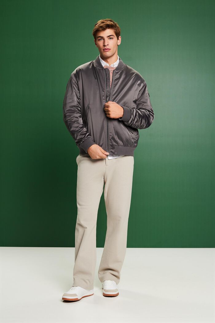 Pantaloni a maglia in jersey piqué, BEIGE, detail image number 5