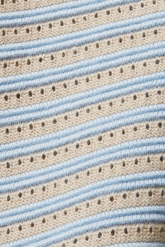 Maglione in maglia mista a righe, NEW PASTEL BLUE, detail image number 4