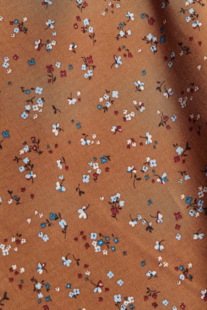 Blusa con stampa leopardata in LENZING™ ECOVERO™, TOFFEE, detail image number 4