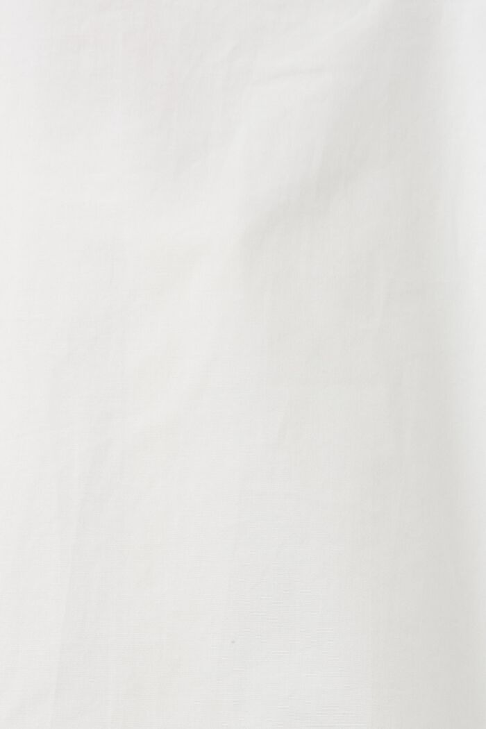 Camicia a maniche corte in popeline di cotone, OFF WHITE, detail image number 7