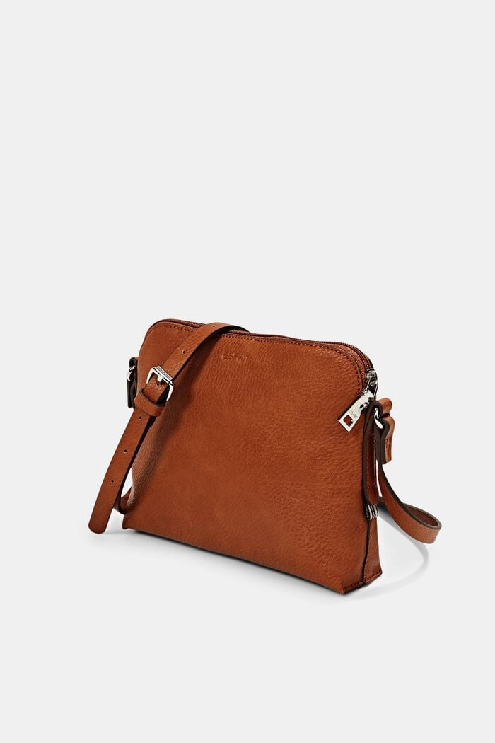 Vegan: borsa a tracolla in similpelle, RUST BROWN, detail image number 1