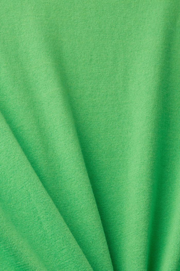 Pullover in cotone con scollo a V, GREEN, detail image number 4