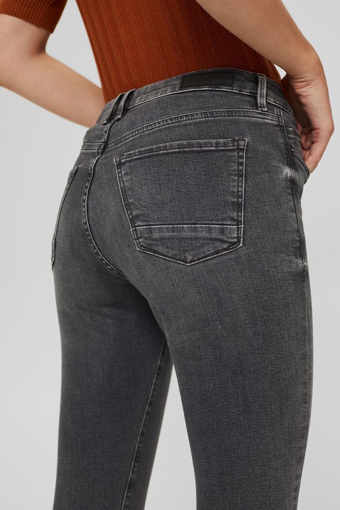 Jeans elasticizzati con cotone biologico, GREY MEDIUM WASHED, detail image number 4