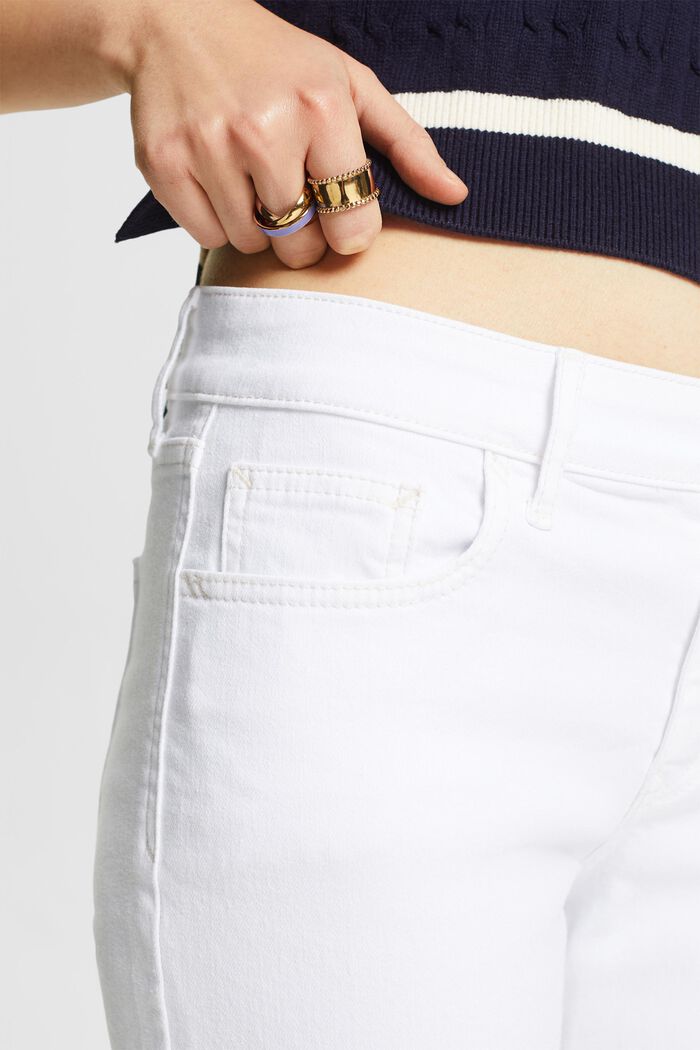 Jeans mid slim, WHITE, detail image number 4