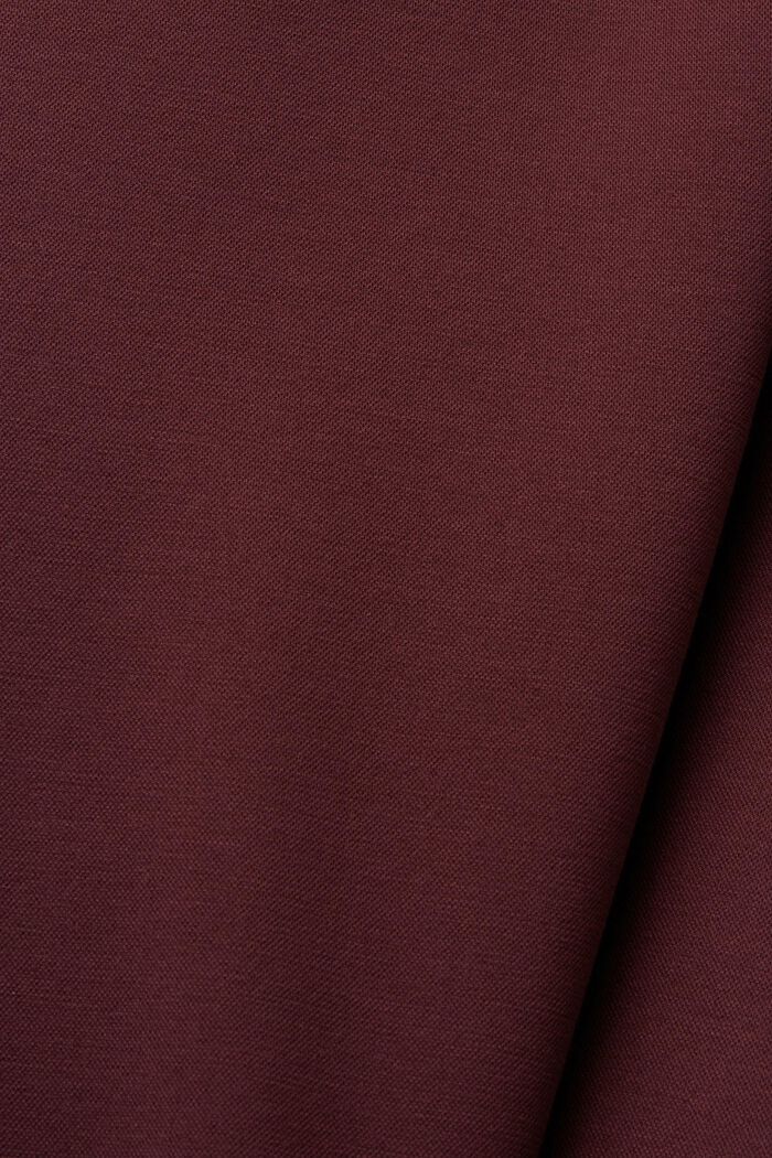 Blazer monopetto in jersey di cotone piqué, BORDEAUX RED, detail image number 4