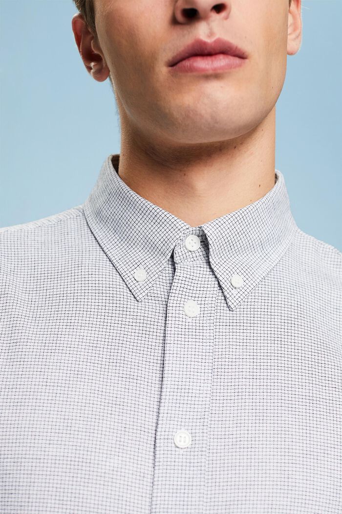 Camicia in cotone a quadretti dalla vestibilità regular, WHITE, detail image number 3