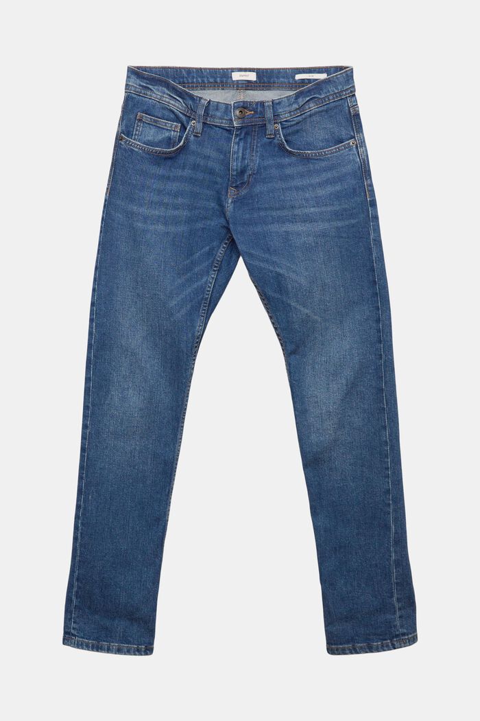 Jeans elasticizzati con cotone biologico, BLUE MEDIUM WASHED, detail image number 2