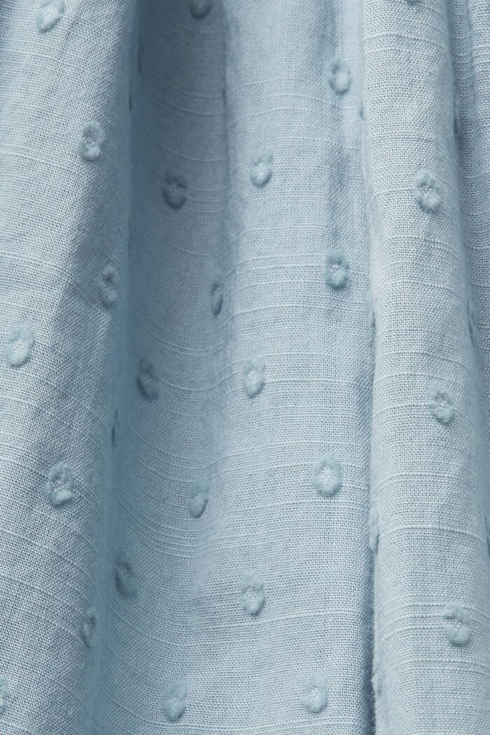 Blusa senza maniche in plumetis, 100% cotone, LIGHT BLUE LAVENDER, detail image number 4