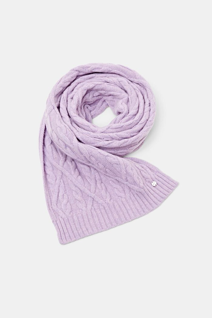 Set regalo con berretto e sciarpa in misto lana, LAVENDER, detail image number 1