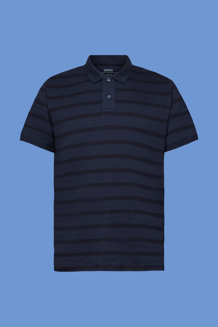 Polo in cotone a righe, NAVY, detail image number 5