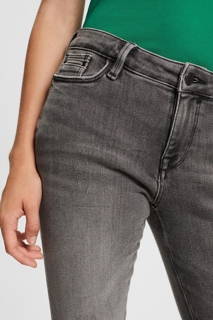 Jeans stretch slim fit, GREY MEDIUM WASHED, detail image number 4