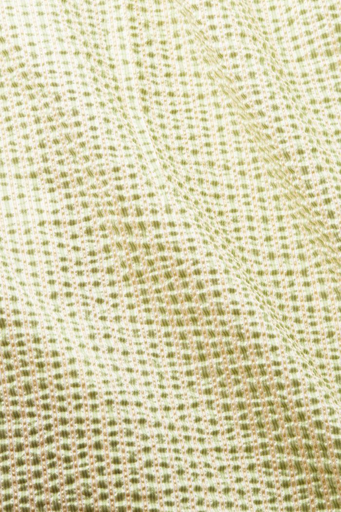 Camicia blusata a righe dall’effetto stropicciato, LIGHT GREEN, detail image number 5